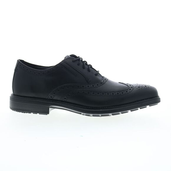 Rockport Mens Total Motion Amalfi Wingtip Black Shoes (NWT) - Picture 1 of 4